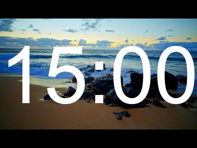 15 MINUTE TIMER w/ Ocean Waves