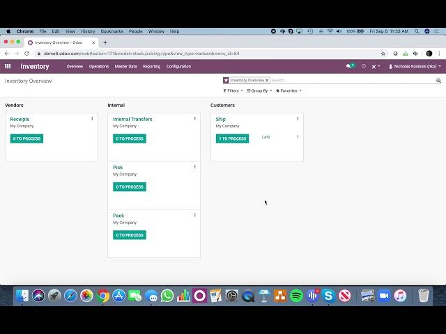 Odoo V12 - Pick/Pack/Ship