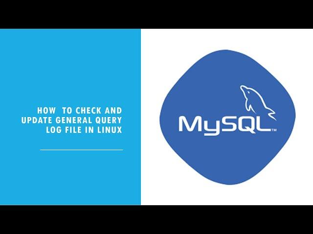 MYSQL  general query log file