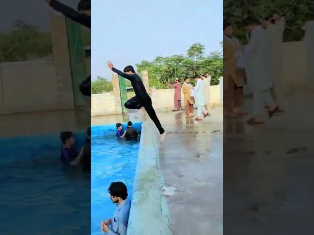 Check jump  in swimming pool  #danishkhanbangash #gymlife #fyp #kohat #foryou