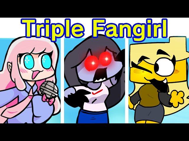 Friday Night Funkin' VS Triple Fangirl Sky, Cloud, Meri, Beepie Sing Triple Trouble (FNF Mod)