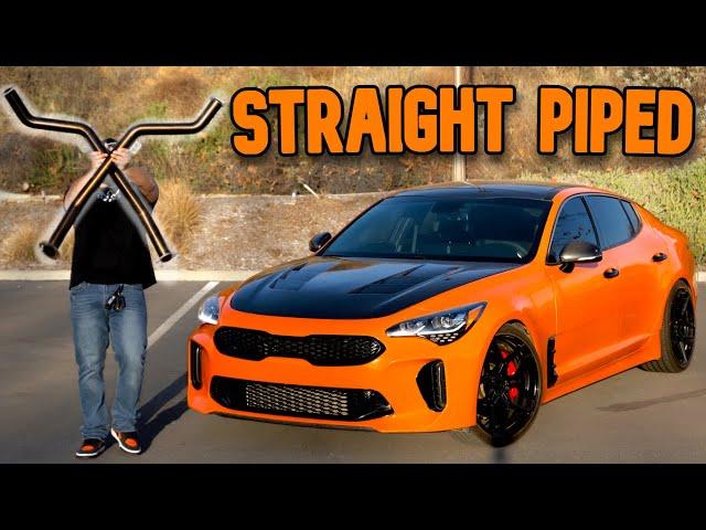 KIA STINGER GETS STRAIGHT PIPED! LOUD