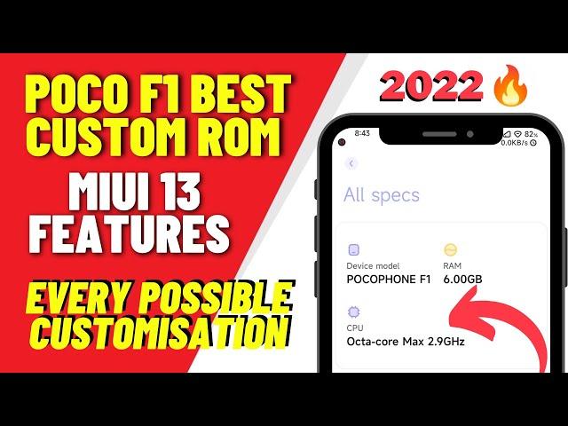 Poco F1 Custom Rom 2022 | Best Poco F1 Gaming Rom (With MIUI 13 FEATURES)