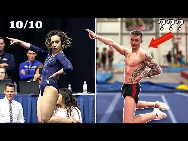 Attempting Katelyn Ohashi's Perfect Floor Routine! | Nile Wilson