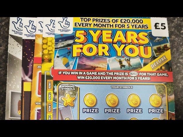 mix £5 scratch cards £25 in play