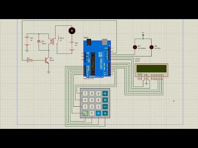 How to simulate the  open door pass key in proteus using arduino