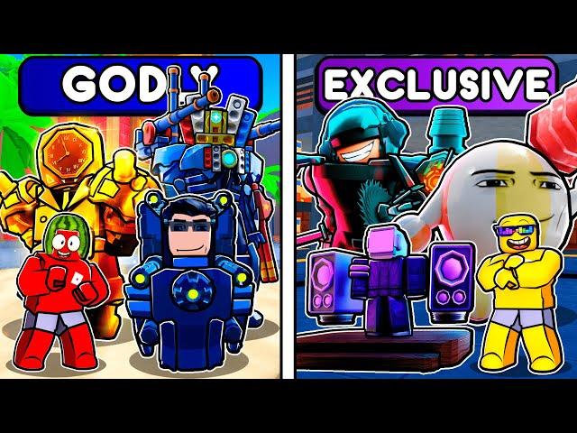 GODLY vs EXCLUSIVE In Toilet Tower Defense