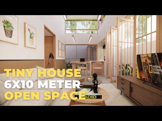 RUMAH MUNGIL 6X10 M I OPEN SPACE I TINY HOUSE 60SQM I JAPANDI HOUSE DESIGN - JASA ARSITEK ONLINE