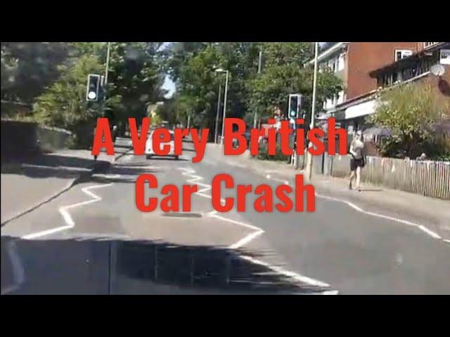 UK Dash Cam, Hard Car Crash POV. 'Found In CoPart Car'