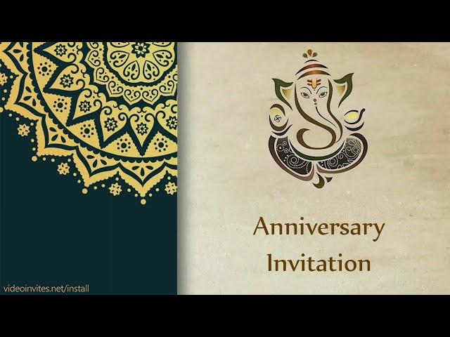 Jai Ganesha - 4K Anniversary Invitation Video Sample | Starts at ₹ 49 or $ 0.99 | VideoInvites.net