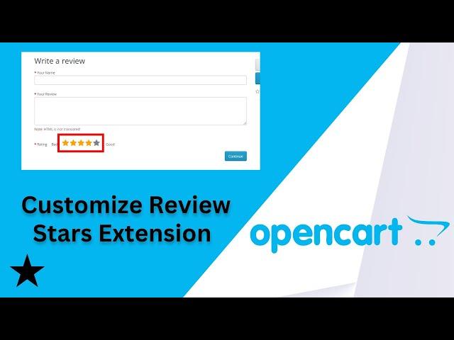 Install Customize Review Stars Extension on OpenCart