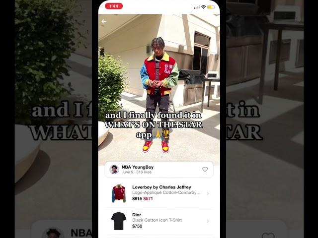 W app  NBA YoungBoy #whatsonthestar #nbayoungboy #celebrityoutfits #shoppingapp #lyst #farfetch