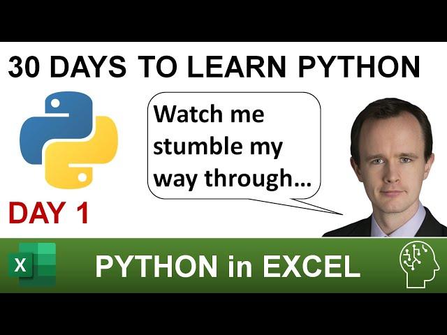 30 Days to learn Python in Excel?? [Day 1]