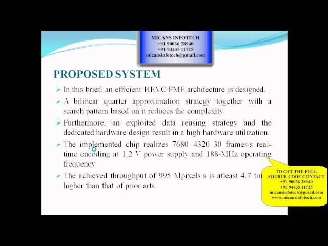 High-Throughput Power-Efficient VLSI Architecture of Fractional MotionEstimation