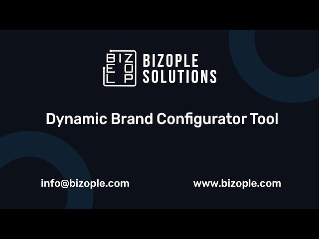 Dynamic Brand Configurator Tool