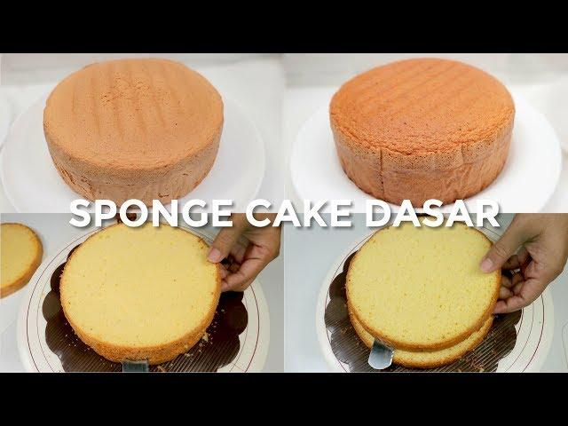 RESEP SPONGE CAKE DASAR TANPA PENGEMBANG DAN EMULSIFIER // BASIC SPONGE CAKE RECIPE #BASICS