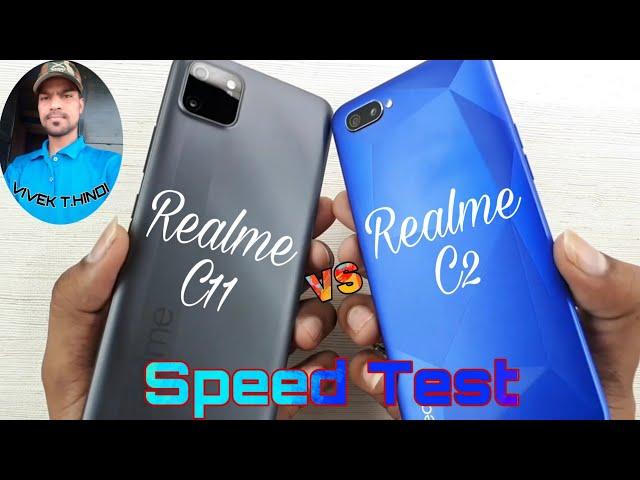 Realme C11 vs Realme C2 Speed Test