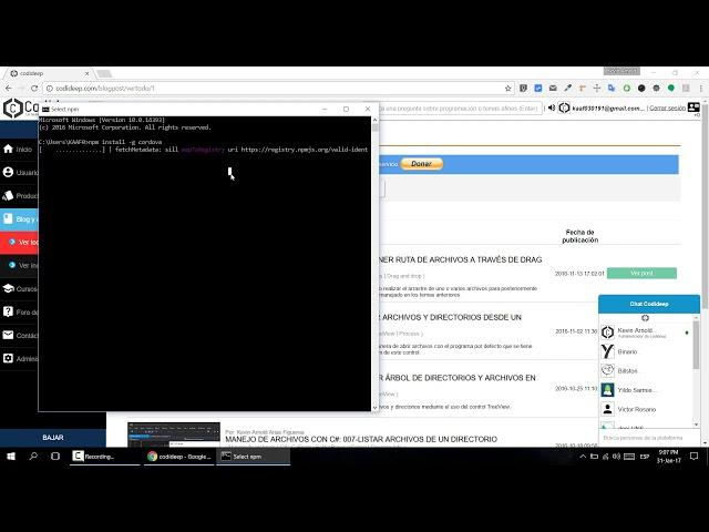 APACHE CORDOVA: 001-INSTALACIÓN DE NPM Y APACHE CORDOVA