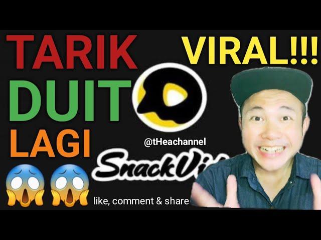 VIRAL! SNACK VIDEO BISA TARIK DUIT LAGI #snackvideo #tarikduit #videofun #cuan #theachannel