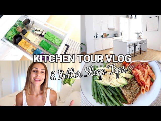 VLOG | Better Sleep Tips, What's In Our Kitchen & Favorite Dinner | Annie Jaffrey