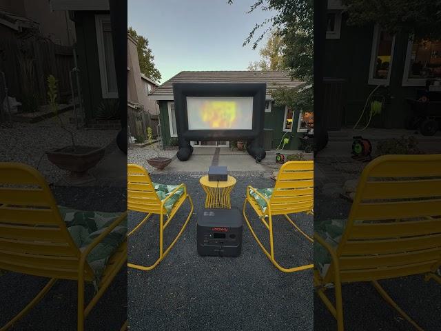 Wanbo X5 Pro projector backyard use effect  #wanbo #x5pro  #projector