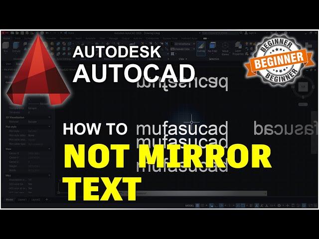 AutoCAD How To Not Mirror Text Tutorial