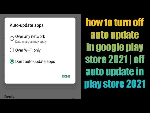 how to turn off auto update in google play store 2021 | off auto update in play store 2021