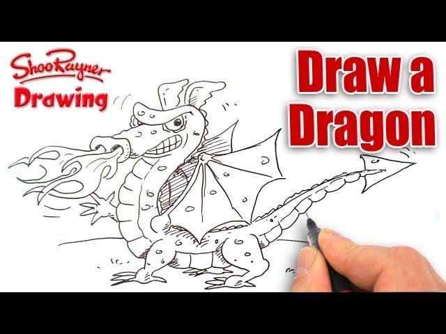 How to draw a dragon - step by step easy for kids