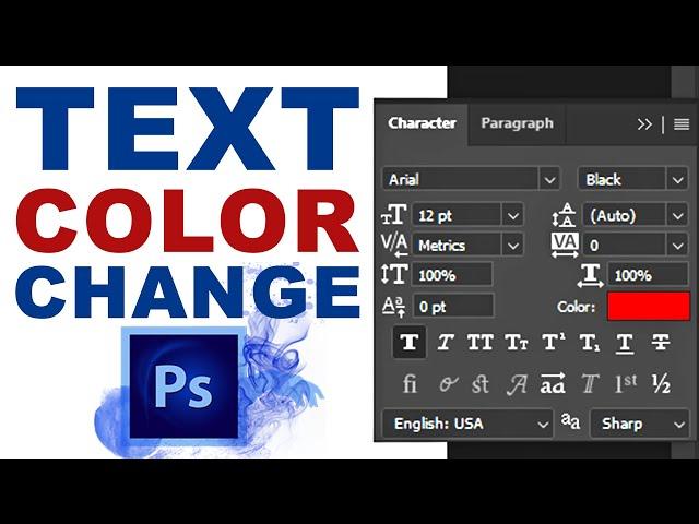 Change Text Color Without Character Toolbar in Photoshop CC