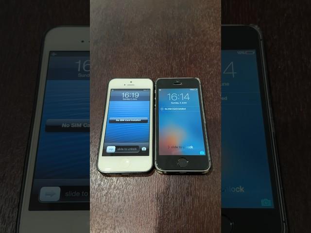 iPhone 5 on iOS 6 vs iPhone 5s on iOS 9 boot up test #shorts #iphone5 #ios6 #iphone5s #ios9