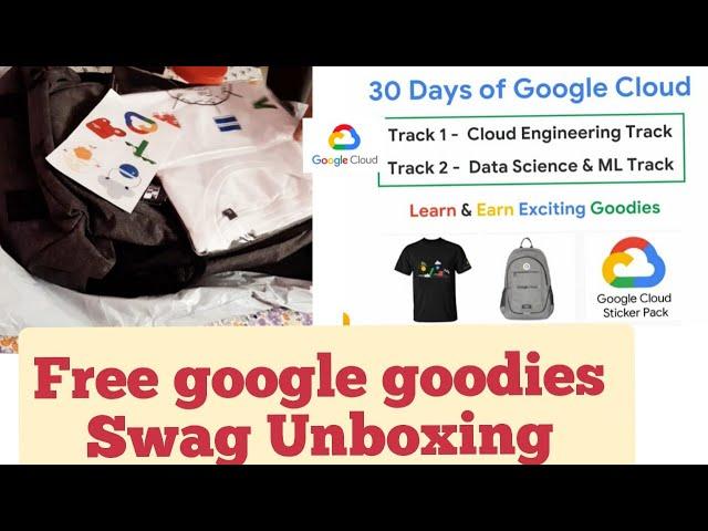 30DaysofGoogleCloud | Free Google Goodies | Google Swags Unboxing| Google Cloud Swags | Free Swags