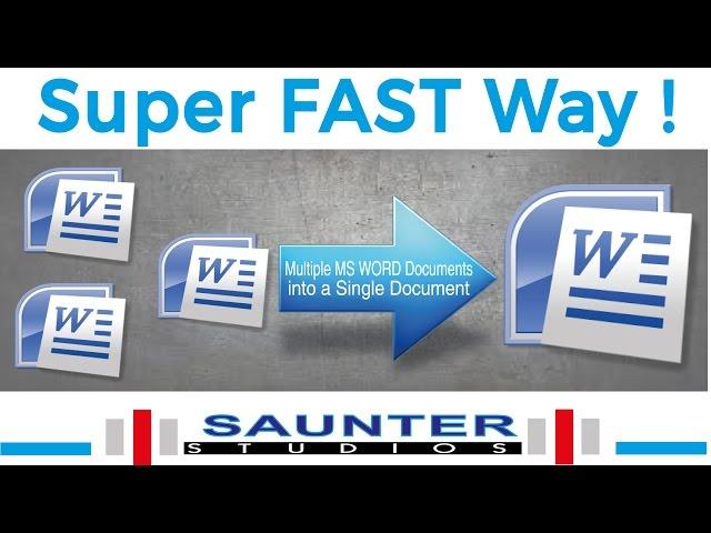 How to combine Multiple MS Word documents to Single MS Word document