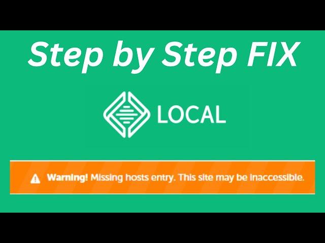 Local by flywheel Fix missing hosts entry error