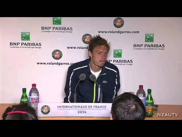 Reporter Congratulates Nicolas Mahut After Loss