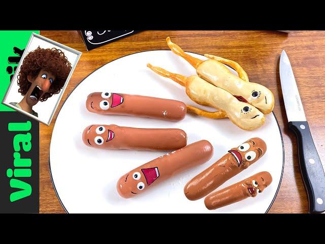 Eat Sausage Party's Characters For Dinner 2 | Viral Tik  ASMR Mukbang Eating Sounds No Talk