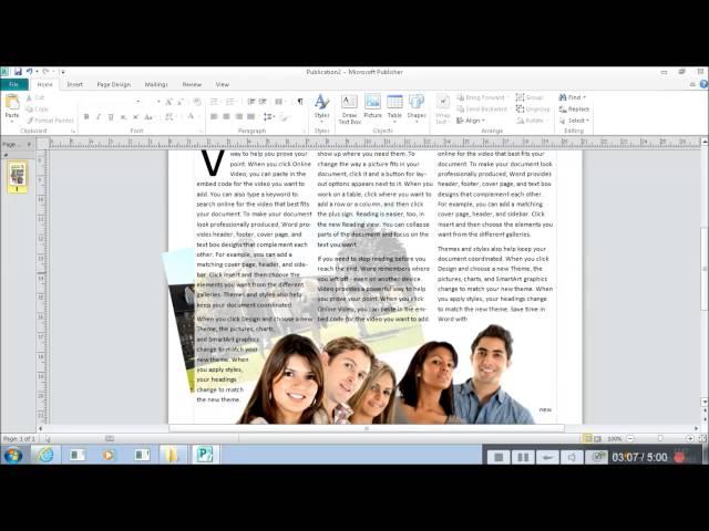 Microsoft Publisher - Layers and Transparency