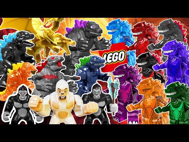 Ultimate King ghidorah Godzilla Kong complete Lego set collection Brick mini figure コング メカゴジラ ゴジラ