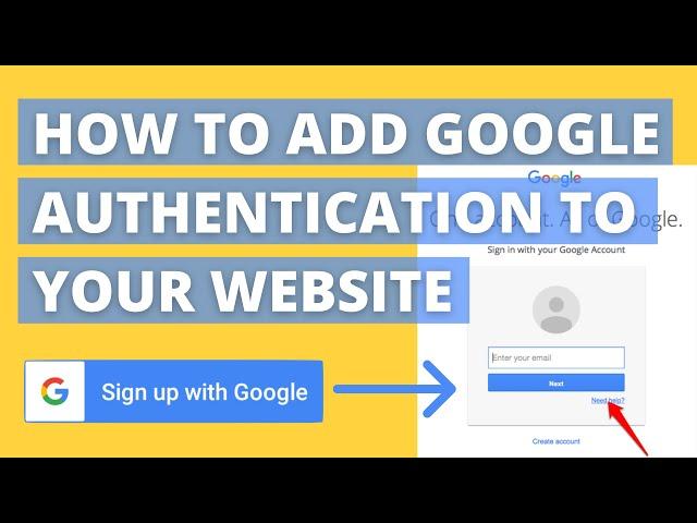 How to add Google Login (OAuth Credentials) to your website