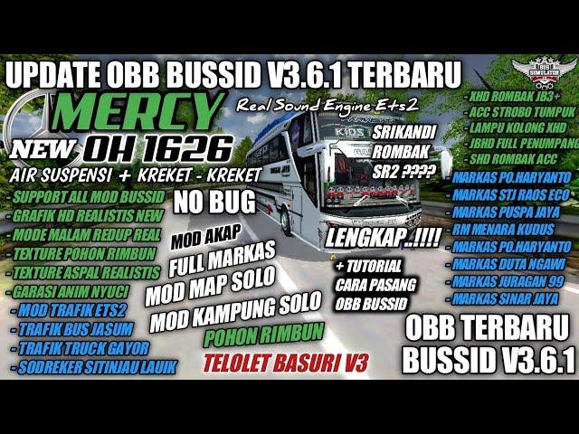 UPDATE OBB BUSSID V3.6.1 TERBARU SOUND MERCY OH1626 | GRAFIK HD REALISTIS | BUS SIMULATOR INDONESIA