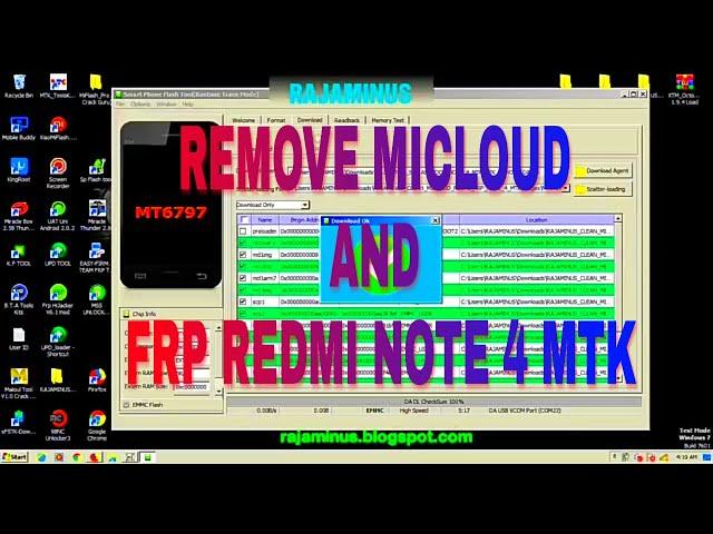 REMOVE MICLOUD FRP REDMI NOTE 4 MTK