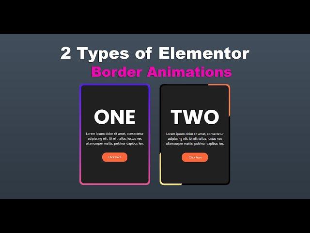 2 Types of Elementor Animated Borders on HOVER | Elementor Flexbox Container | Tips And Tricks