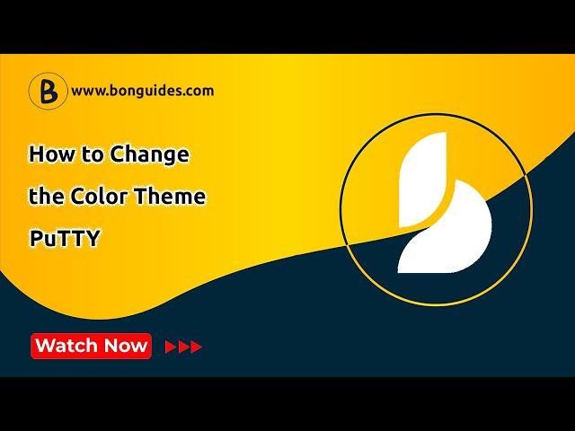 How to Change the Color Theme for PuTTY