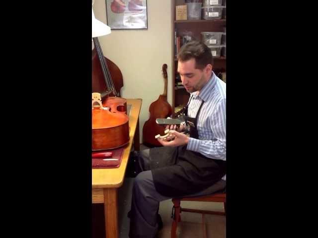 How to fit the feet of a violin, viola or 'cello bridge