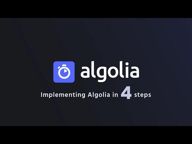 Implement Algolia in 4 steps