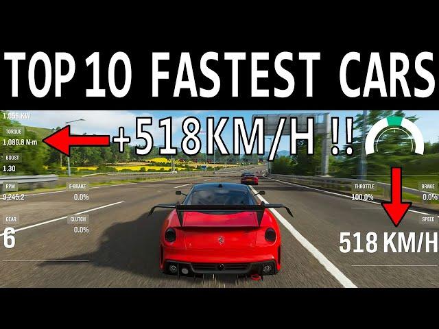 NEW TOP 10 Fastest Cars in Forza Horizon 4 | TOP SPEED +518 KM/H !!