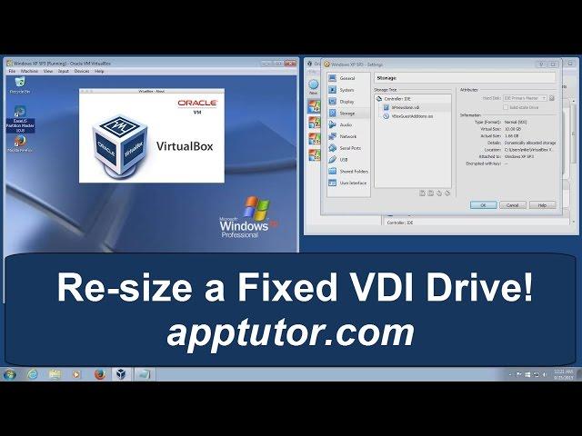 How to re-size or expand a Virtualbox VM virtual machine Fixed VDI Drive Virtualbox 5, 4.3