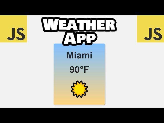 Build a JavaScript WEATHER APP in 30+ minutes! ️