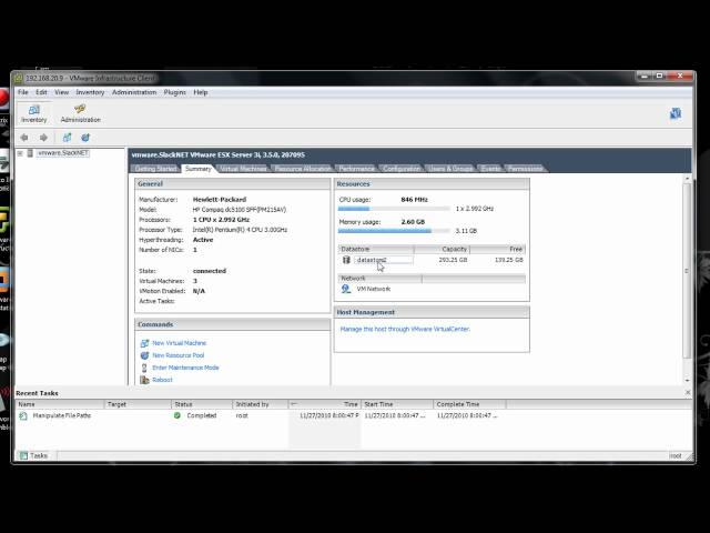 How to upload ISO files on VMware ESXi 3.5 Server