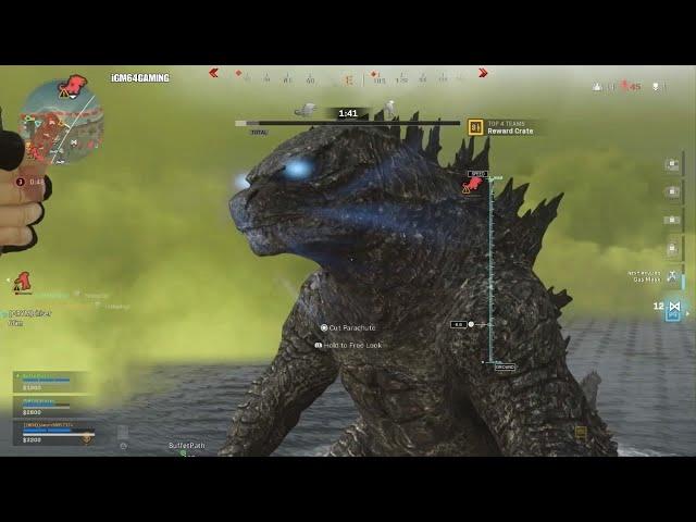 Call Of Duty Warzone Godzilla VS Kong Close Up And Attacks Operation Monarch