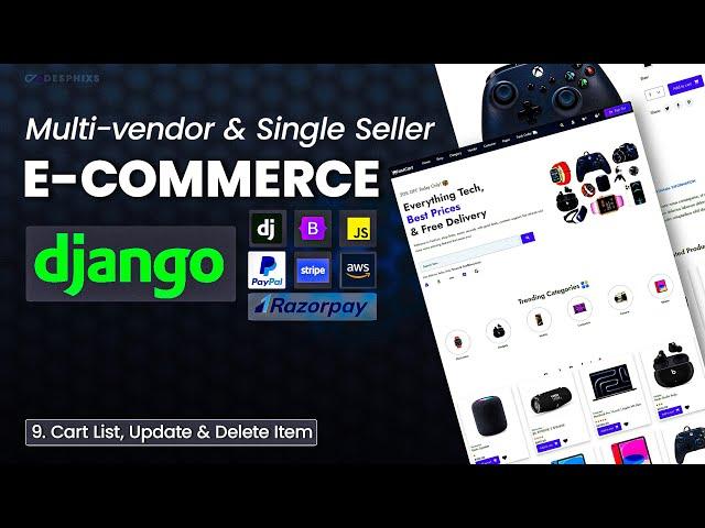 Cart Page, Update and Delete Items from Cart: E-commerce Website Using Django, EP 9